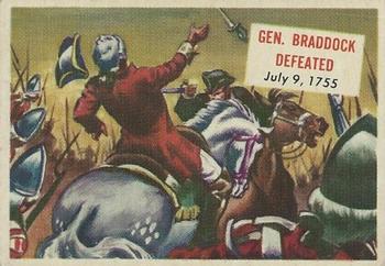 1954 Topps Scoop (R714-19) #112 Gen. Braddock Defeated Front