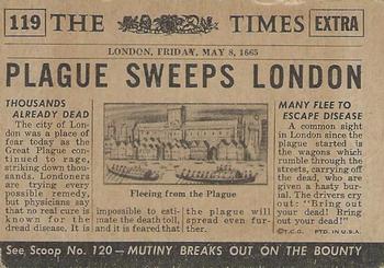 1954 Topps Scoop (R714-19) #119 Plague Sweeps London Back