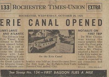 1954 Topps Scoop (R714-19) #133 Erie Canal Opened Back