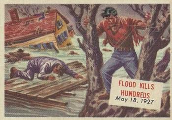 1954 Topps Scoop (R714-19) #135 Flood Kills Hundreds Front