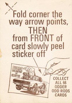 1970 Donruss Odder Odd Rods Stickers #56 Manx Forever Back