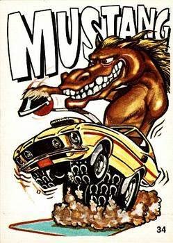 1970 Donruss Odder Odd Rods Stickers #34 Mustang Front