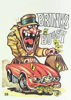 1970 Donruss Odder Odd Rods Stickers #38 Brinks Buggy Front