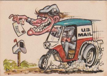 1970 Donruss Odder Odd Rods Stickers #41 U.S. Mail Front