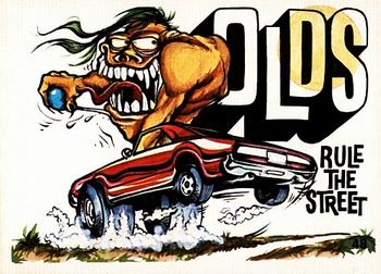 1970 Donruss Odder Odd Rods Stickers #48 Olds Rules the Street Front