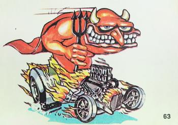 1970 Donruss Odder Odd Rods Stickers #63 Red Devil Buggy Front