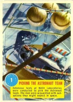1963 Topps Astronaut Popsicle #1 Picking the Astronaut Team Front