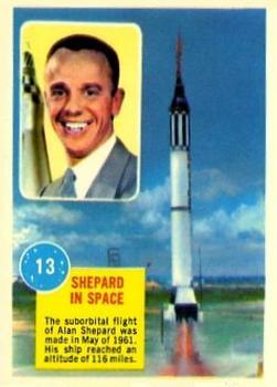 1963 Topps Astronaut Popsicle #13 Shepard in Space Front