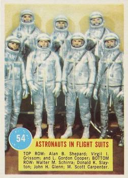 1963 Topps Astronaut Popsicle #54 Astronauts in Flight Suits Front