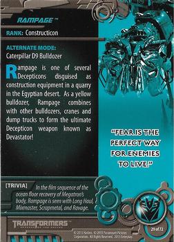 2013 Breygent Transformers Optimum #29 Rampage Back