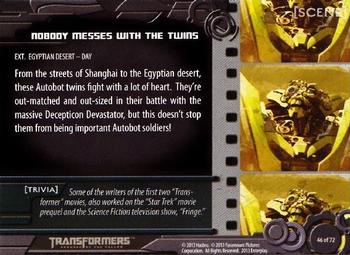 2013 Breygent Transformers Optimum #46 Nobody Messes with the Twins Back