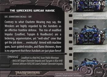 2013 Breygent Transformers Optimum #71 the Wreckers Wreak Havoc Back