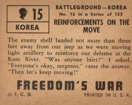 1950 Topps Freedom's War (R709-2) #15 Reinforcements on the Move Back