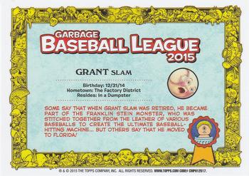2015 Topps Garbage Pail Kids 2015 Series 1 #62a Grant Slam Back
