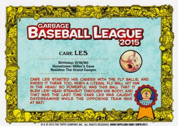 2015 Topps Garbage Pail Kids 2015 Series 1 - Green #56a Care Les Back