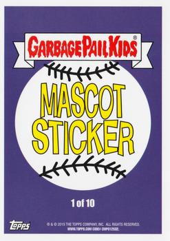 2015 Topps Garbage Pail Kids 2015 Series 1 - Mascot Stickers #1 Athlete's Foot Frank Back