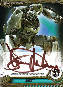 2013 Breygent Transformers Optimum - San Diego Comic Con 2012 Exclusive Autograph #DMTA Darius McCrary Front
