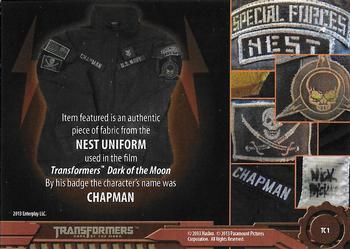 2013 Breygent Transformers Optimum - Costume #TC1 NEST Uniform Back