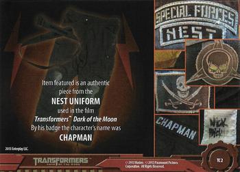 2013 Breygent Transformers Optimum - Costume #TC2 NEST Uniform Back