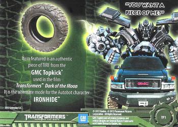 2013 Breygent Transformers Optimum - Prop #TP1 Ironhide Tire Back