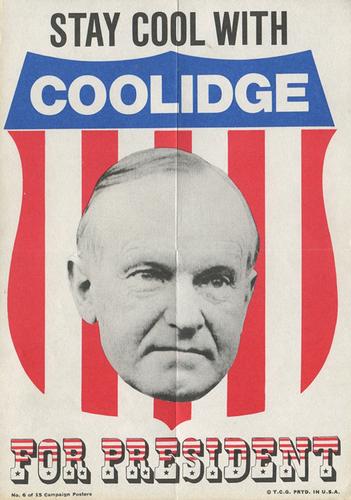 1972 Topps U.S. Presidents - Presidential Campaign Posters #6 Calvin Coolidge Front