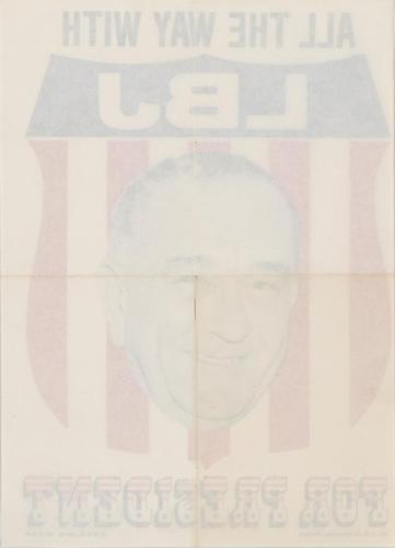 1972 Topps U.S. Presidents - Presidential Campaign Posters #7 LBJ Back