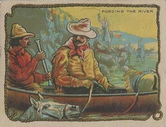 1930 Hamilton Gum Cowboy Series (V290) #7 Fording The River Front