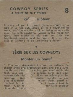 1930 Hamilton Gum Cowboy Series (V290) #8 Riding A Steer Back