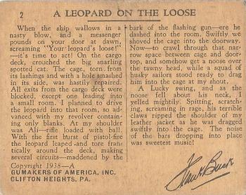 1938 Gumakers of America Frank Buck  (R55) #2 A Leopard on the Loose Back