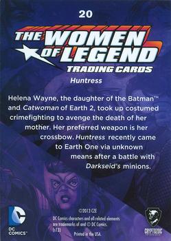 2013 Cryptozoic DC Comics: The Women of Legend #20 Huntress Back