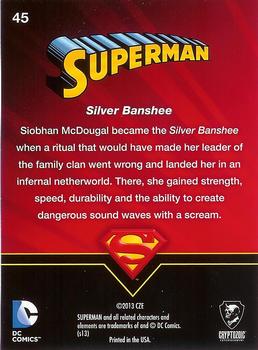2013 Cryptozoic DC Comics Superman The Legend #45 Silver Banshee Back