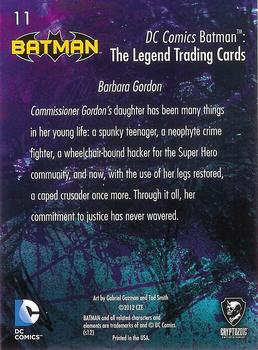 2013 Cryptozoic DC Comics Batman: The Legend #11 Barbara Gordon Back