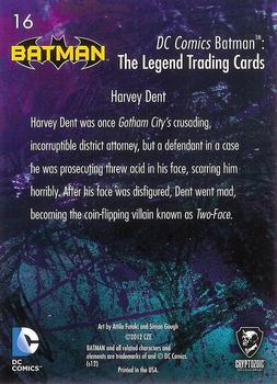 2013 Cryptozoic DC Comics Batman: The Legend #16 Harvey Dent Back