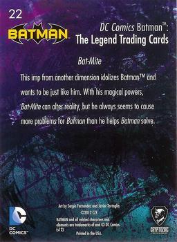 2013 Cryptozoic DC Comics Batman: The Legend #22 Bat-Mite Back