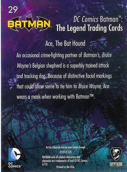 2013 Cryptozoic DC Comics Batman: The Legend #29 Ace, The Bat Hound Back