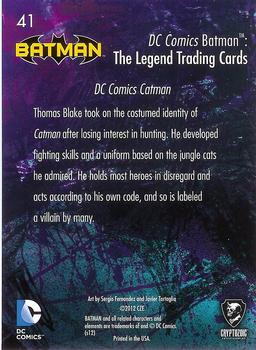 2013 Cryptozoic DC Comics Batman: The Legend #41 DC Comics Catman Back