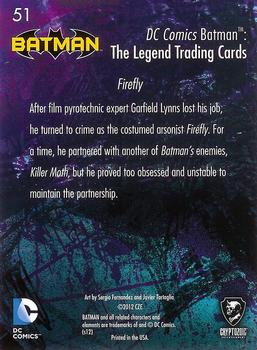 2013 Cryptozoic DC Comics Batman: The Legend #51 Firefly Back