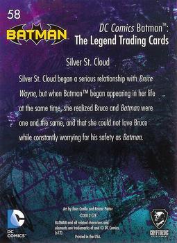 2013 Cryptozoic DC Comics Batman: The Legend #58 Silver St. Cloud Back