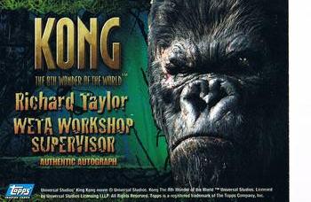 2005 Topps King Kong - Autographs #NNO Richard Taylor Back