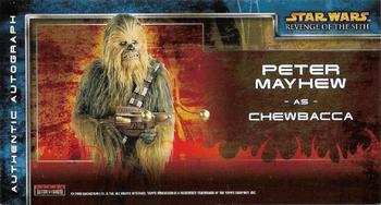 2005 Topps Revenge of the Sith Widevision - Autographs #NNO Peter Mayhew Back