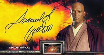 2005 Topps Revenge of the Sith Widevision - Autographs #NNO Samuel L. Jackson Front
