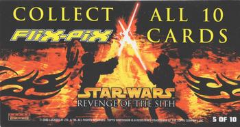 2005 Topps Revenge of the Sith Widevision - Flix-Pix Lenticular Motion #5 Yoda Back