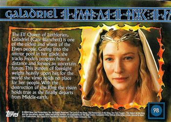2006 Topps Lord of the Rings Evolution - Evolution B #9B Galadriel Back