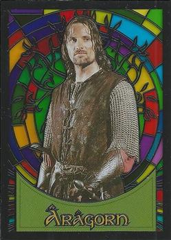2006 Topps Lord of the Rings Evolution - Stained Glass #S1 Aragorn Front