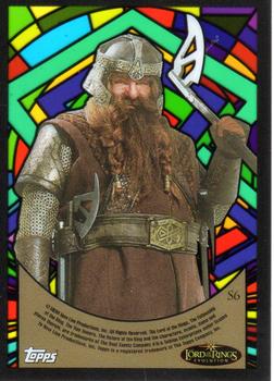 2006 Topps Lord of the Rings Evolution - Stained Glass #S6 Gimli Back