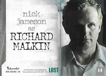 2005 Inkworks Lost Season One - Autographs #A-8 Nick Jameson Back