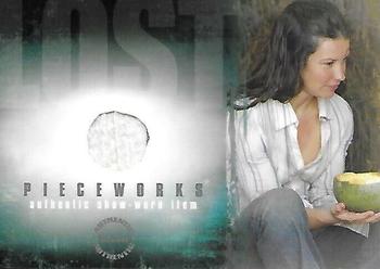 2005 Inkworks Lost Season One - Pieceworks #PW-1 Shirt worn by Evangeline Lilly as Kate Austen Front