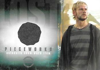 2005 Inkworks Lost Season One - Pieceworks #PW-5 T-shirt worn by Dominic Monaghan as Charlie Pace Front