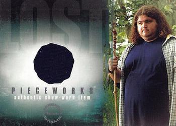 2005 Inkworks Lost Season One - Pieceworks #PW-8 T-shirt worn by Jorge Garcia as Hugo 