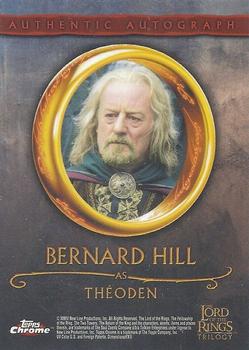 2004 Topps Chrome The Lord of the Rings Trilogy - Autographs #NNO Bernard Hill Back